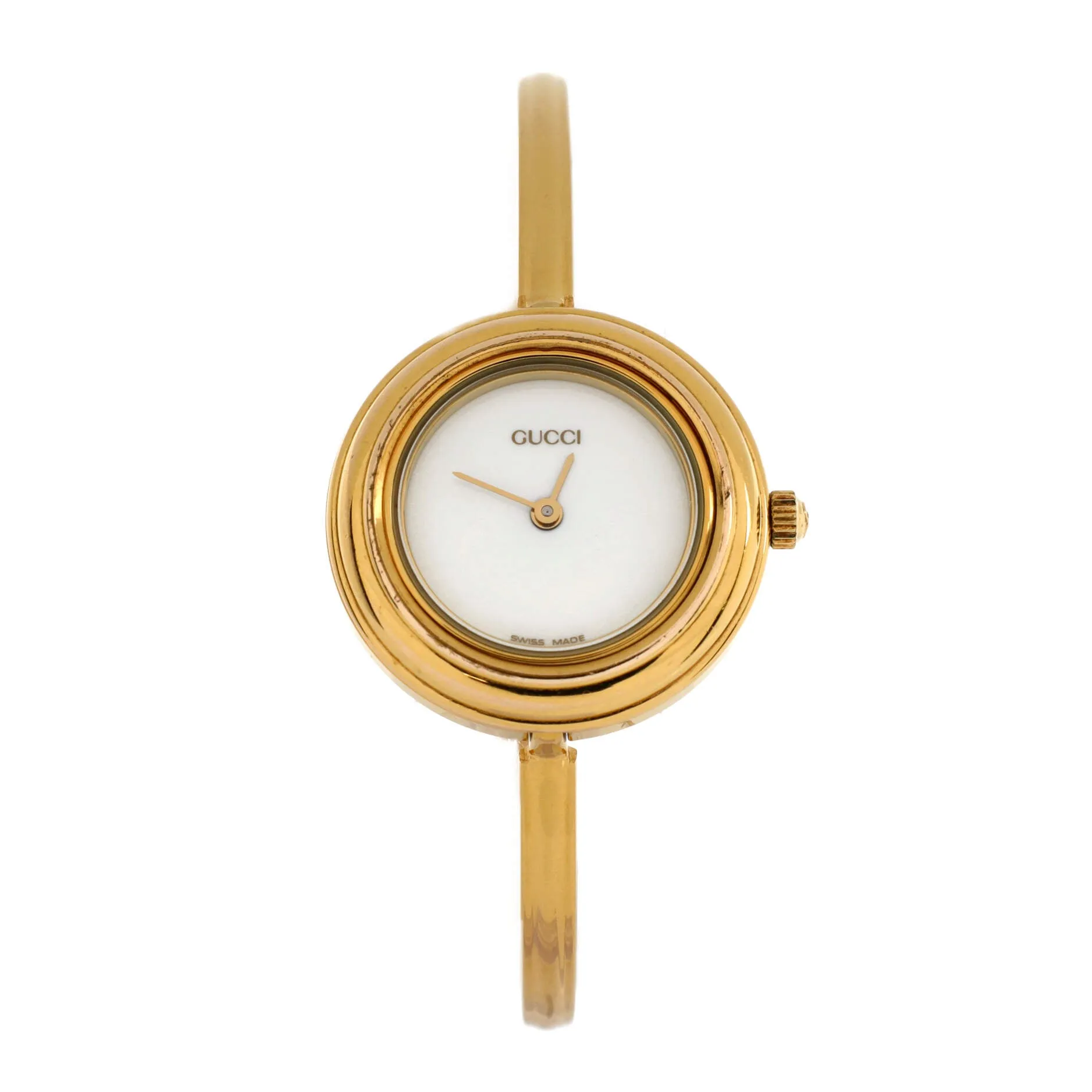 1100 Interchangeable Bezel Bangle Quartz Watch Plated Metal with Plastic 26