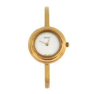 1100 Interchangeable Bezel Bangle Quartz Watch Plated Metal with Plastic 26