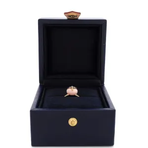 B Blossom Ring 18K Rose Gold and 18K White Gold with Pink Opal and Diamonds