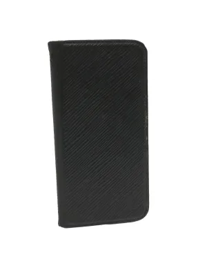 Black Epi Leather iPhone Case with Accessories - Used