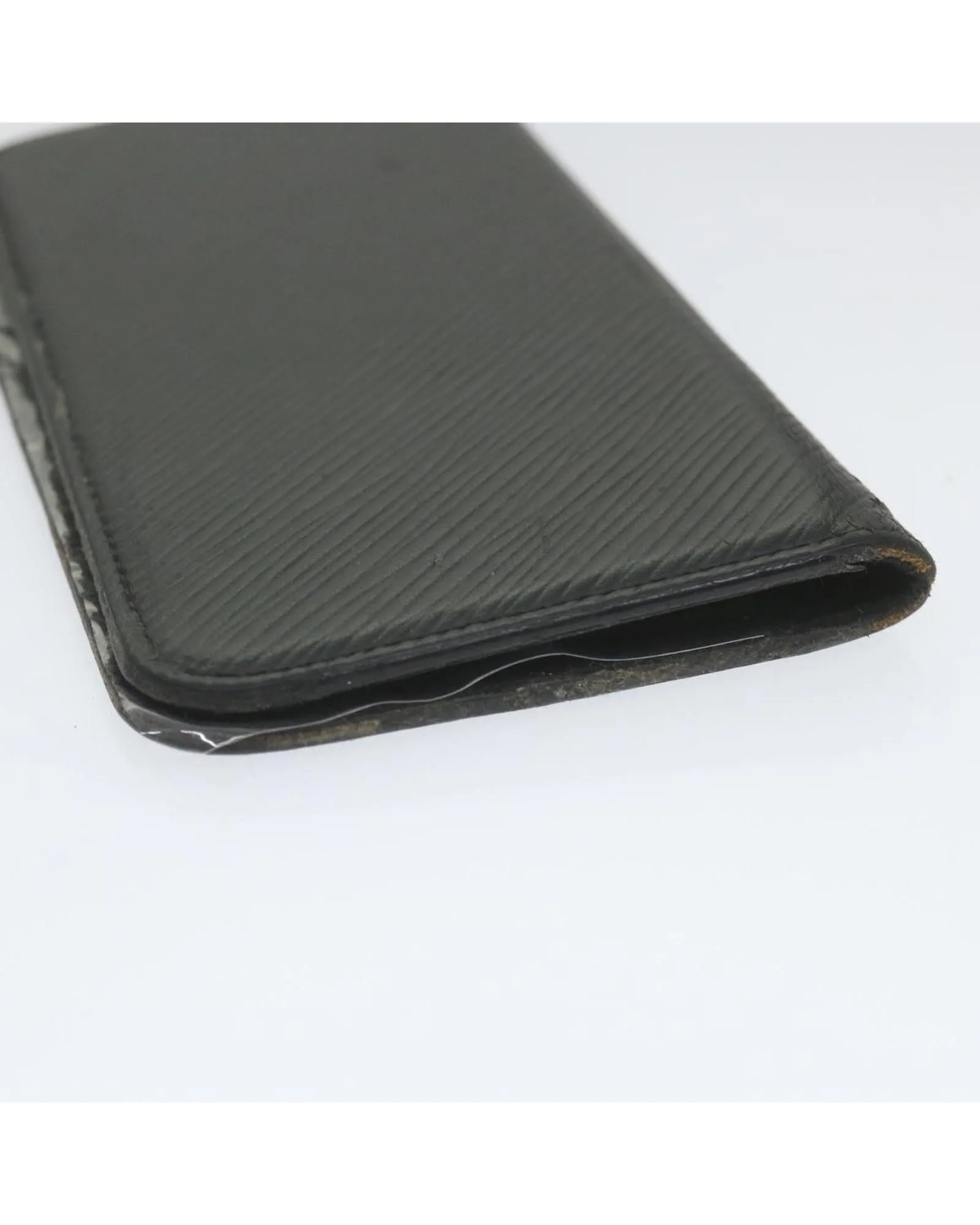 Black Epi Leather iPhone Case with Accessories - Used