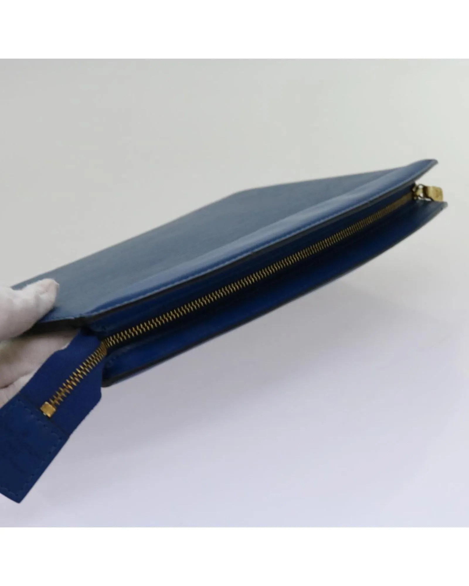 Blue Epi Leather Pouch with Accessories and Serial No. MI1905