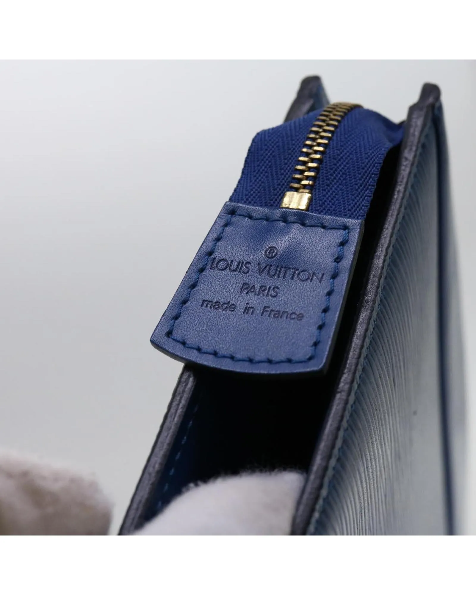Blue Epi Leather Pouch with Accessories and Serial No. MI1905