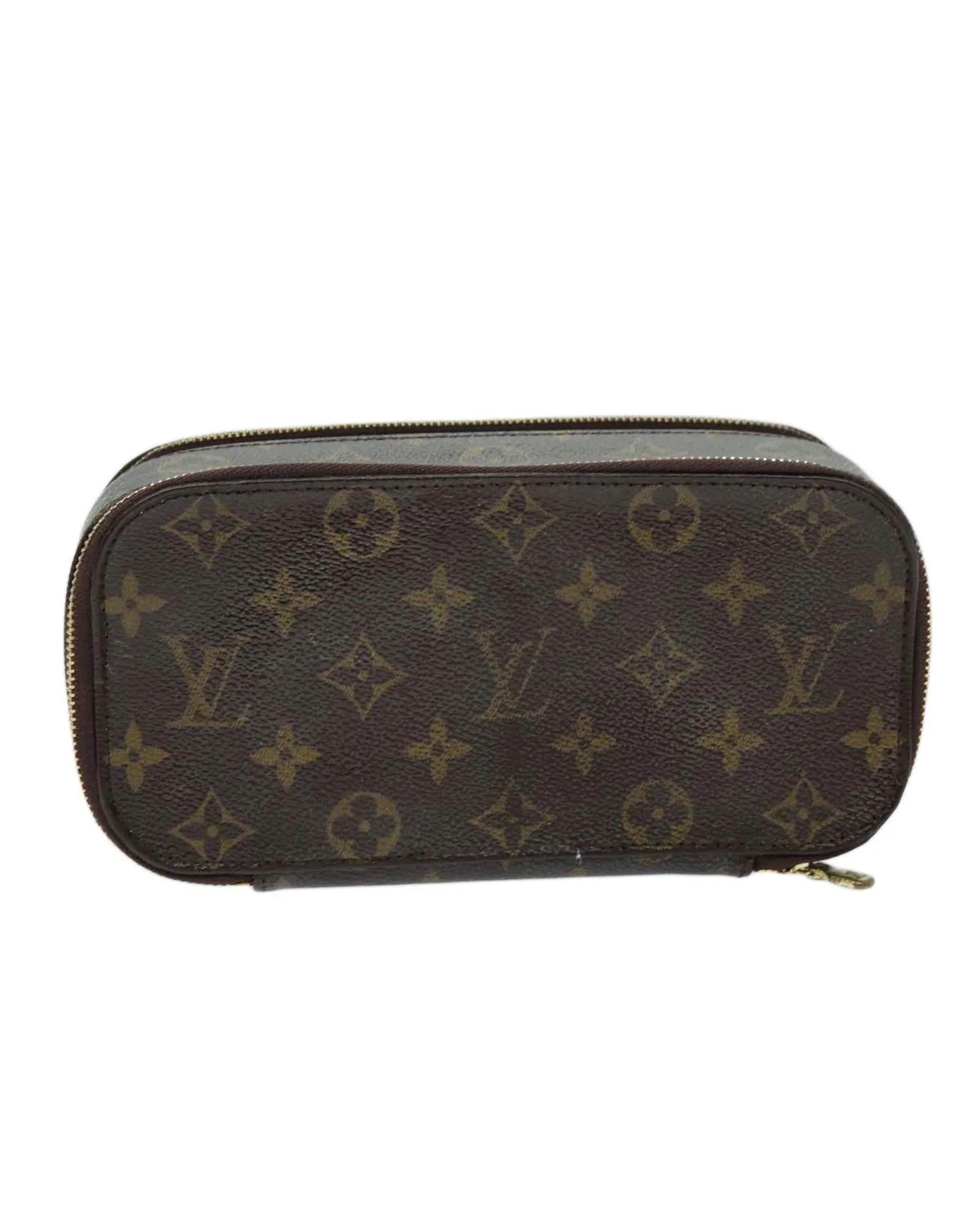 Canvas Monogram Cosmetic Pouch with Accessories - Rank C