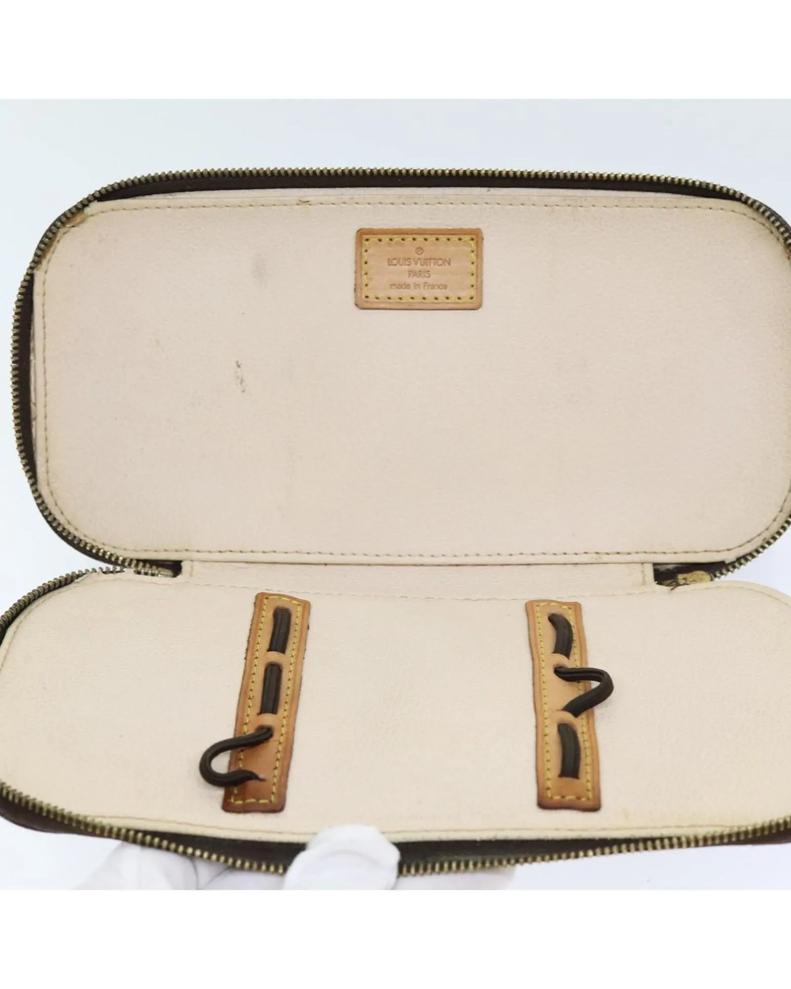 Canvas Monogram Cosmetic Pouch with Accessories - Rank C