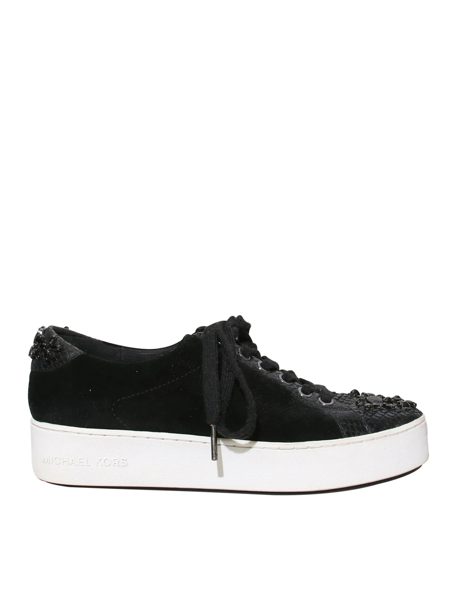 Embellished Suede Sneakers