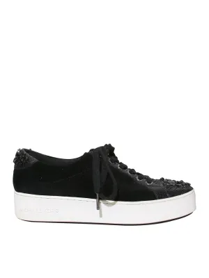 Embellished Suede Sneakers